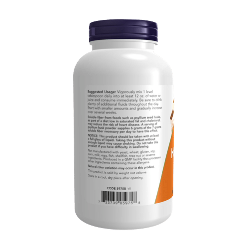 NOW Foods, Psyllium Husk Powder 340 g tarbimishind