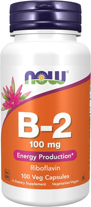 Now Foods Vitamiin B-2 Riboflaviin 100 mg 100 veg kapslite hind on odav