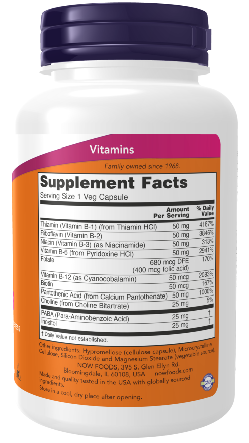 Nüüd Foods Vitamiin B-50 mg 100 Veg kapslit odavalt