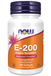 Hind of Now Foods Vitamin E-200 d-alpha Tocopheryl 100 pehmed geelid