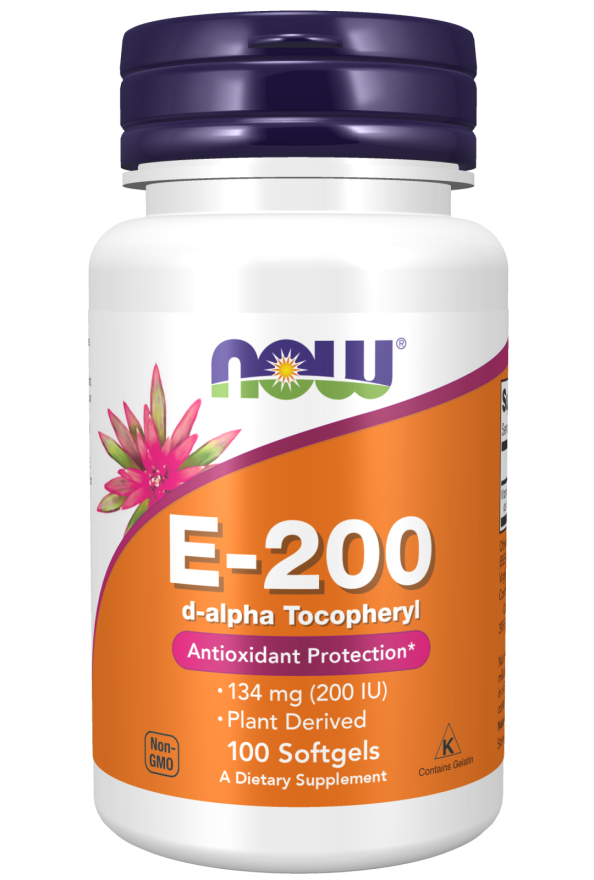Hind of Now Foods Vitamin E-200 d-alpha Tocopheryl 100 pehmed geelid
