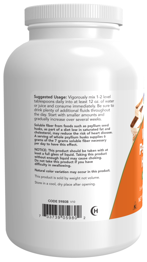 NOW Foods Whole Psylliumi kestad, pulber – 340 grammi tarbimine