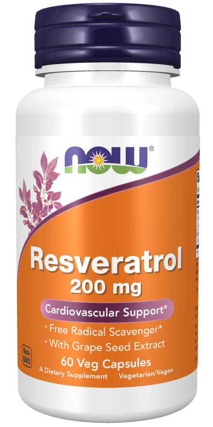 NOW Natural Resveratrol 200mg 60 Veg. Price of capsules