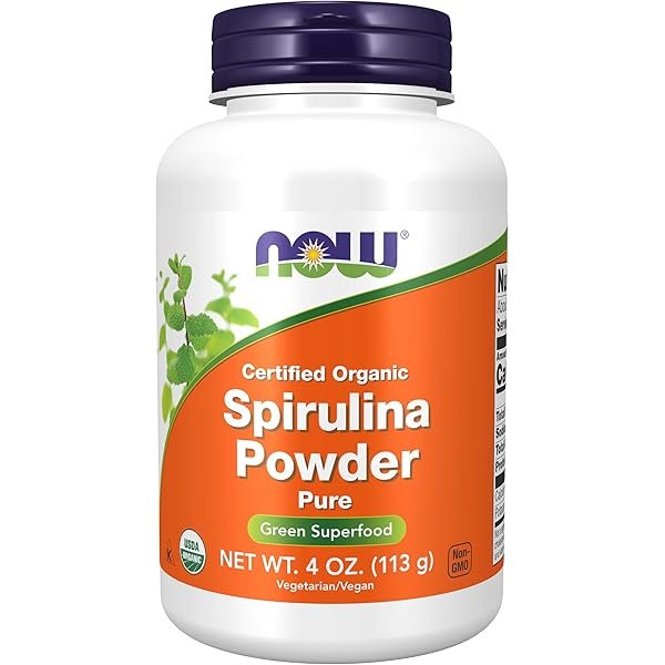 NOW Organic Spirulina Powder 113g (4 OZ) hind