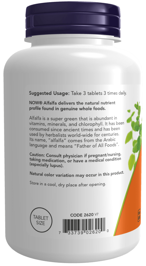 NowFoods Alfalfa 650 mg 250 tablets cheap