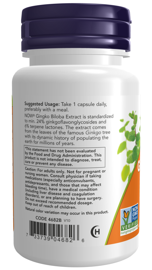 NowFoods Ginkgo Biloba Double Strength 120 mg 100 Veg Capsules cheap