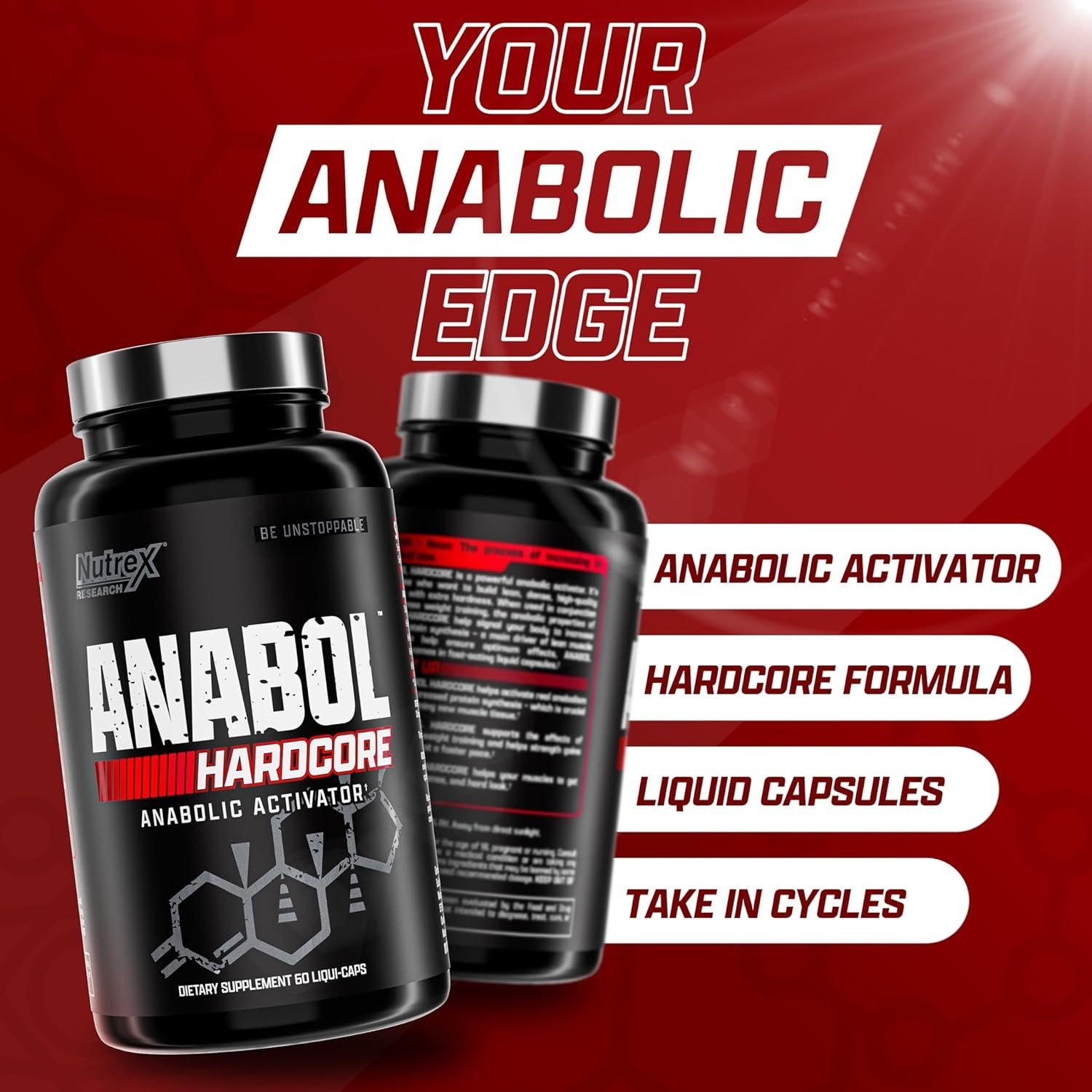 NUTREX Anabol Hardcore - 60 kapslit. eeliseid