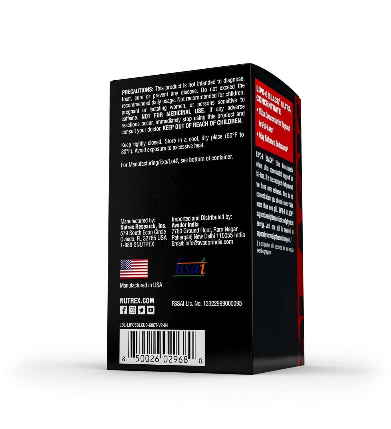 Buy Nutrex Lipo 6 Black Ultra Concentrate 60 caps