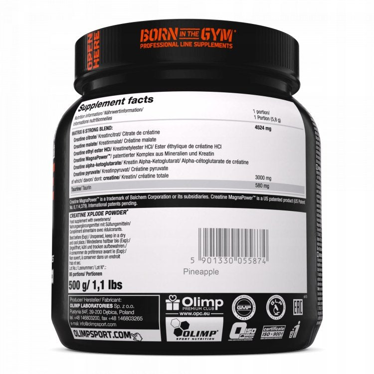 Olimp CREATINE Xplode 500g composition