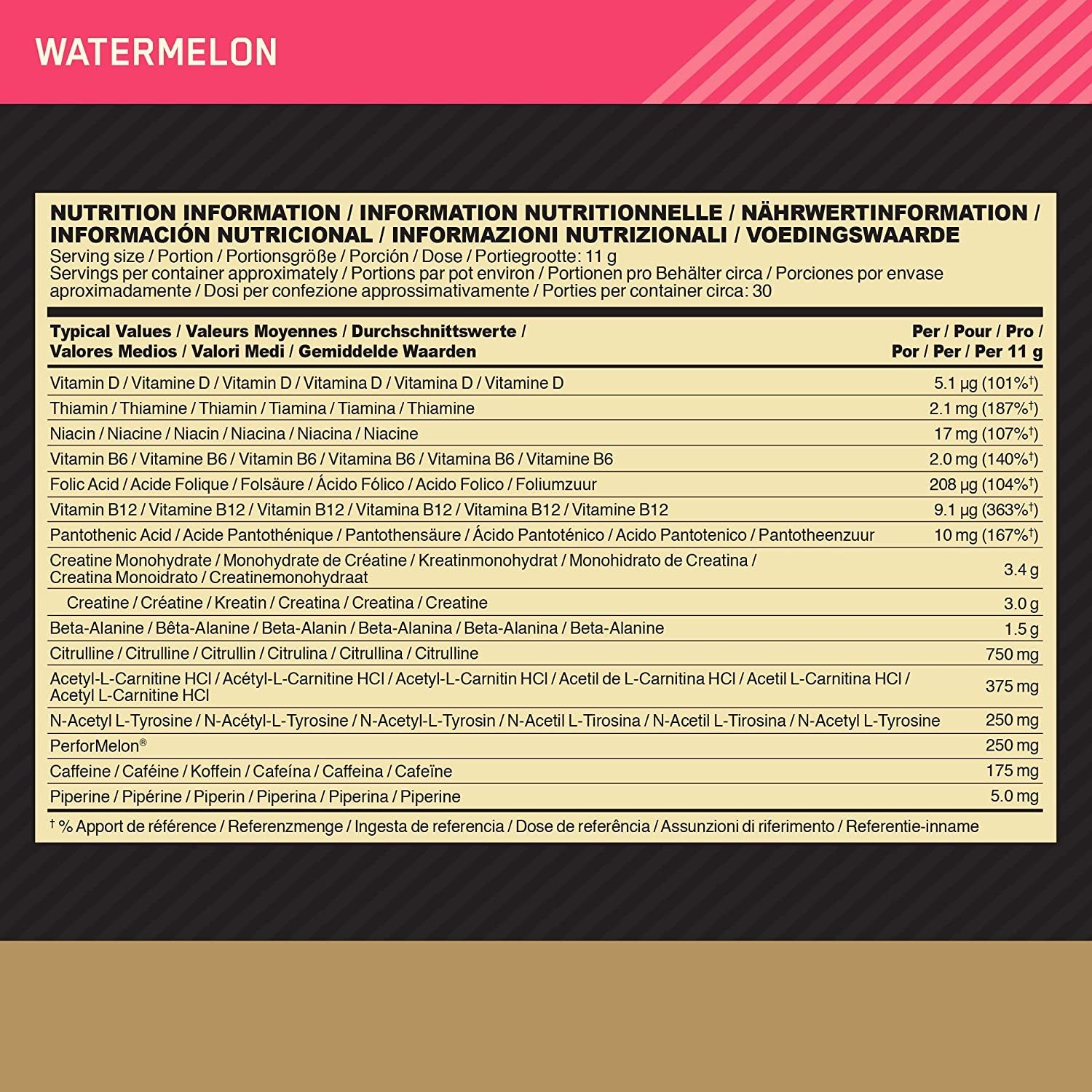 Optimaalne-toitumine-kuldne-standard-treeningueelne-330g-30-portsjonit-hind-energia väärtus