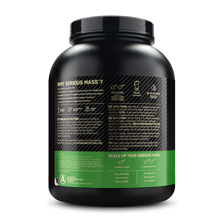 Consumption of Optimum Nutrition Serious Mass 2730g