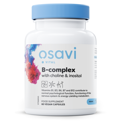 Osavi B-Complex koliini ja inositooliga - 60 vegan kapslit