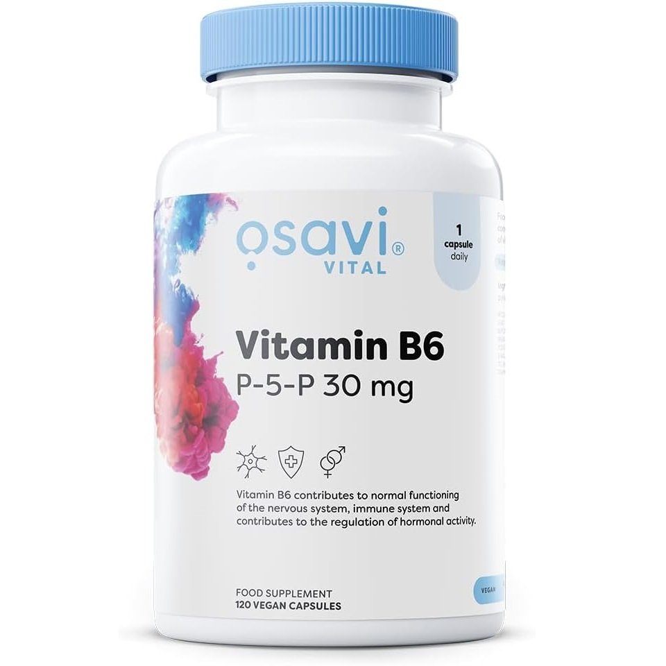 Osavi Vitamiin B6, P-5-P 30 mg 120 vegan kapslit