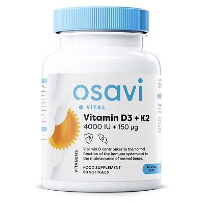 Osavi D3-vitamiin + K2, 4000IU + 150mcg - 60 pehmet geeli