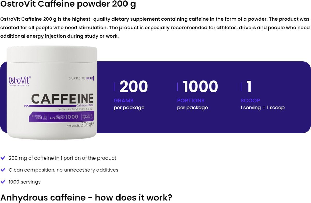 ostrovit caffeine