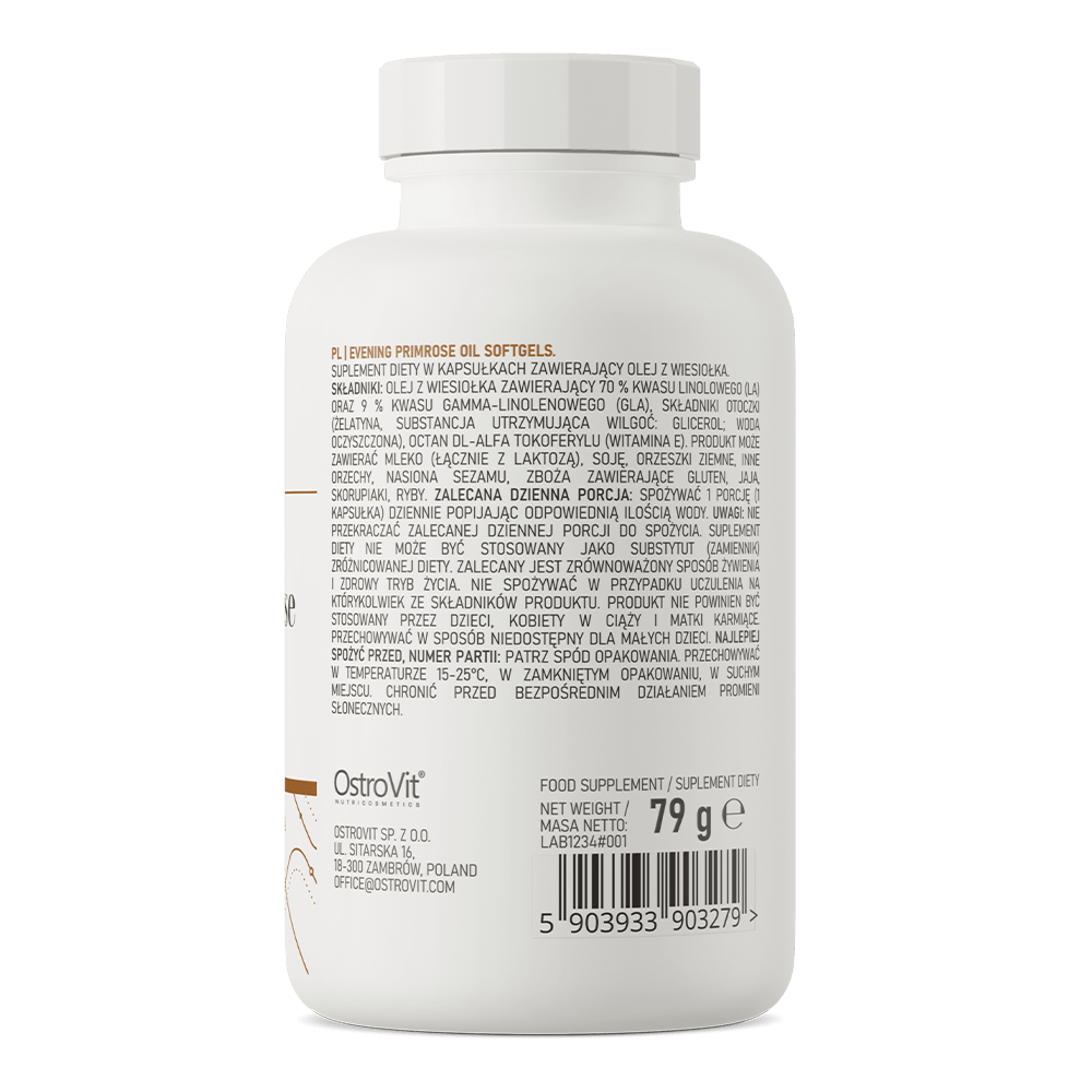 Composition of OstroVit Evening Primrose Oil 60 caps