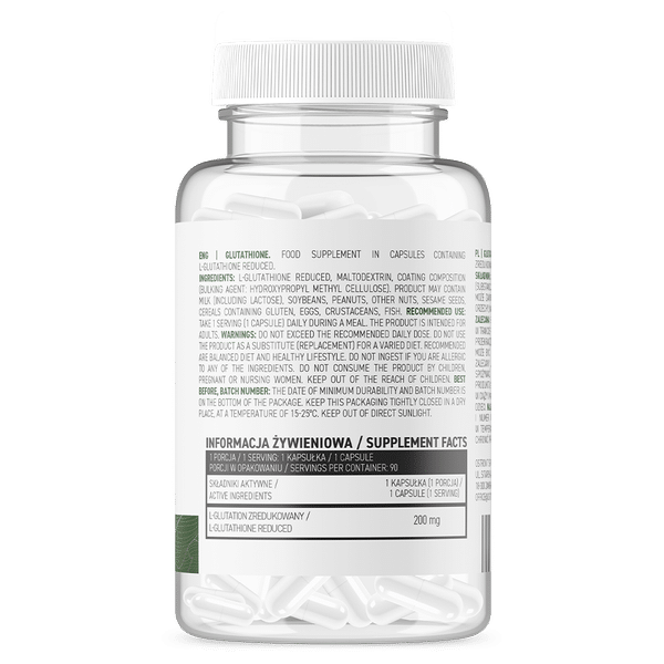 OstroVit Glutathione VEGE 90 vcaps koostis