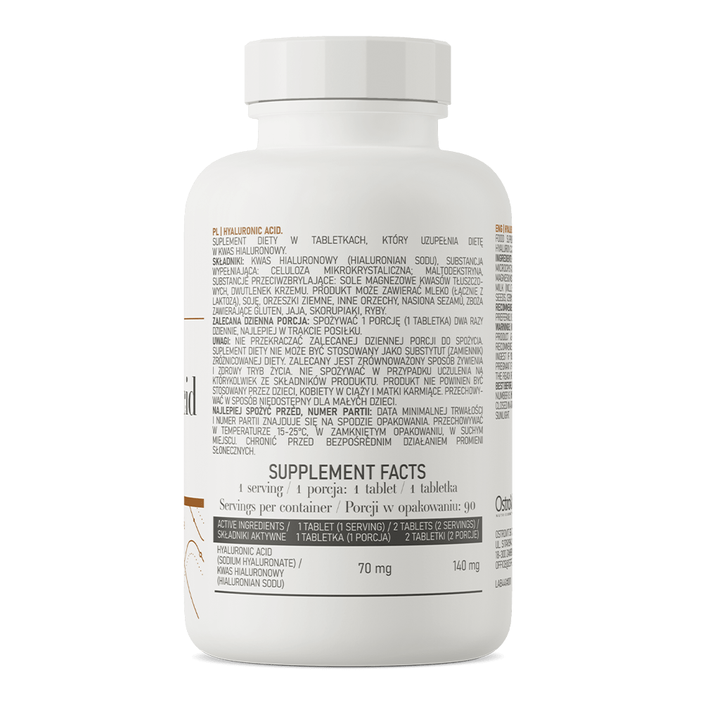Composition of OstroVit Hyaluronic Acid 90 tabs
