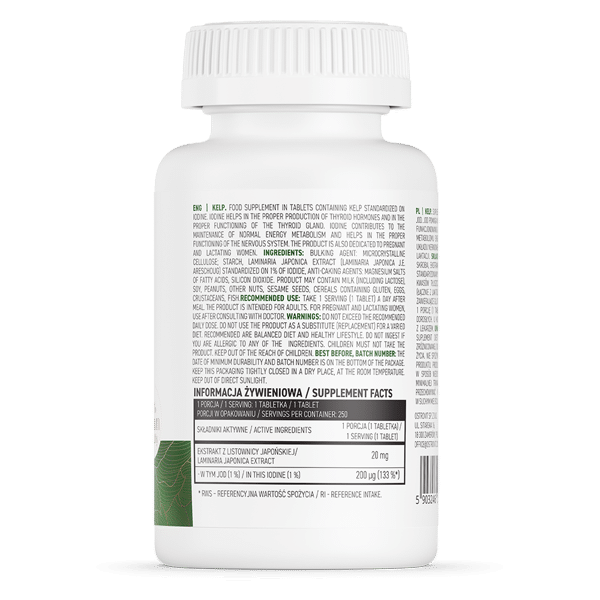 OstroVit-Kelp-250-tabs-koostis