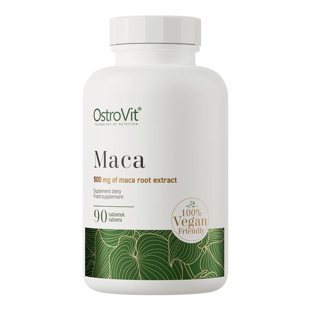 OstroVit Maca VEGE is a high-quality maca root extract (10:1) for energy, stamina and hormone balance. 🌿 90 Vegan Tablets!