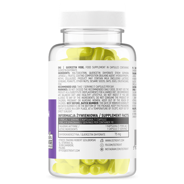 Composition of OstroVit Quercetin VEGE 90 vcaps