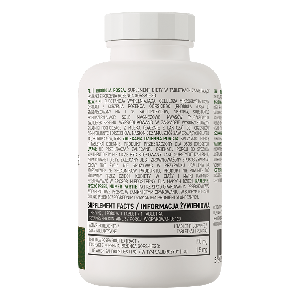 The composition of OstroVit Rhodiola Rosea VEGE 120 tablets is cheap