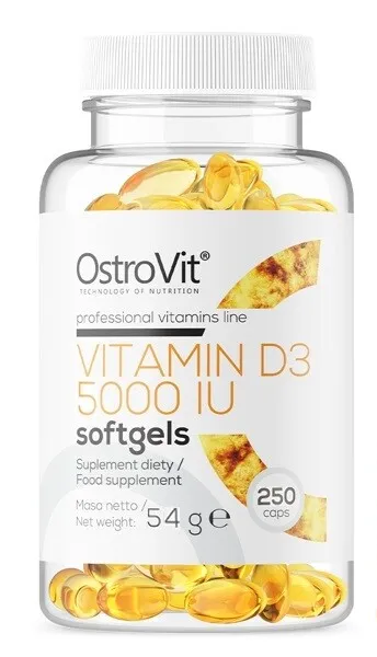 OstroVit VITAMIN D3 5000 softgels 250 caps hinnapakkumine soodne