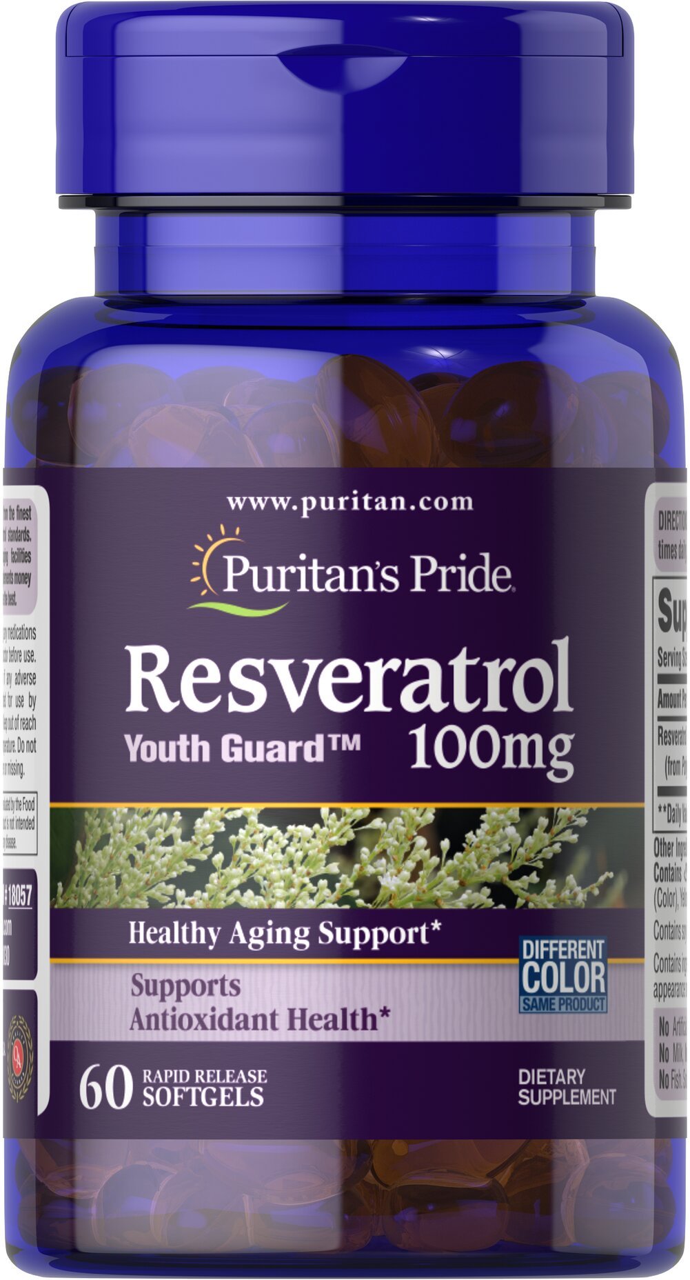 Puritan's Pride Resveratrol 100 mg 60 kiire vabanemisega pehmegeeli hind