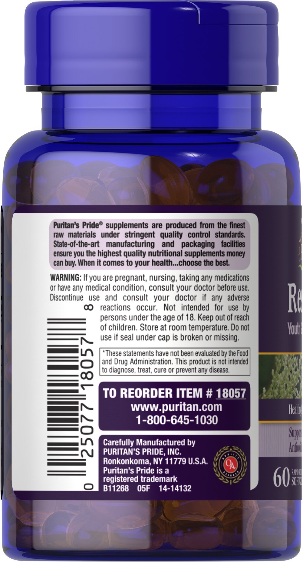 Puritan's Pride Resveratrol 100 mg 60 kiiresti vabastavate pehmete geelide kasutamine
