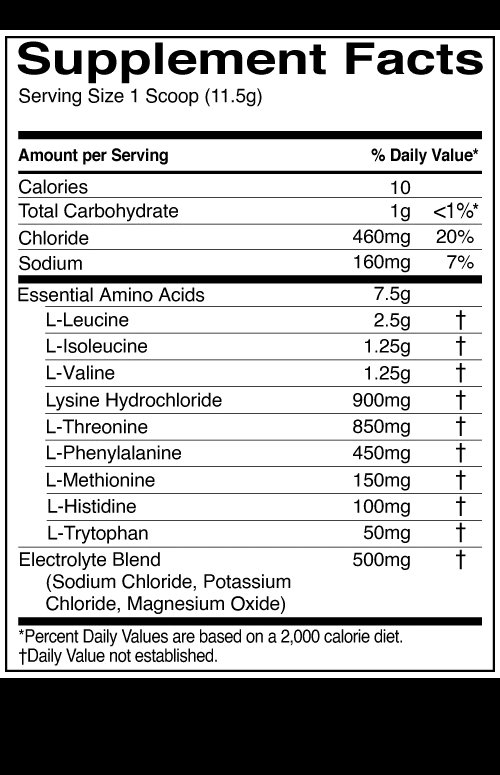 R1 ESSENTIAL AMINO 9 koostis