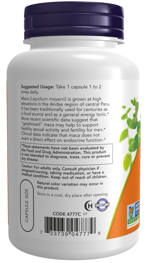 Raw Maca 750 mg 90 Veg Capsules promotion