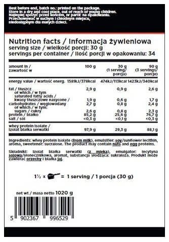 REDSUPPORT IsoWhey - 2040g, hind sisaldub kampaanias