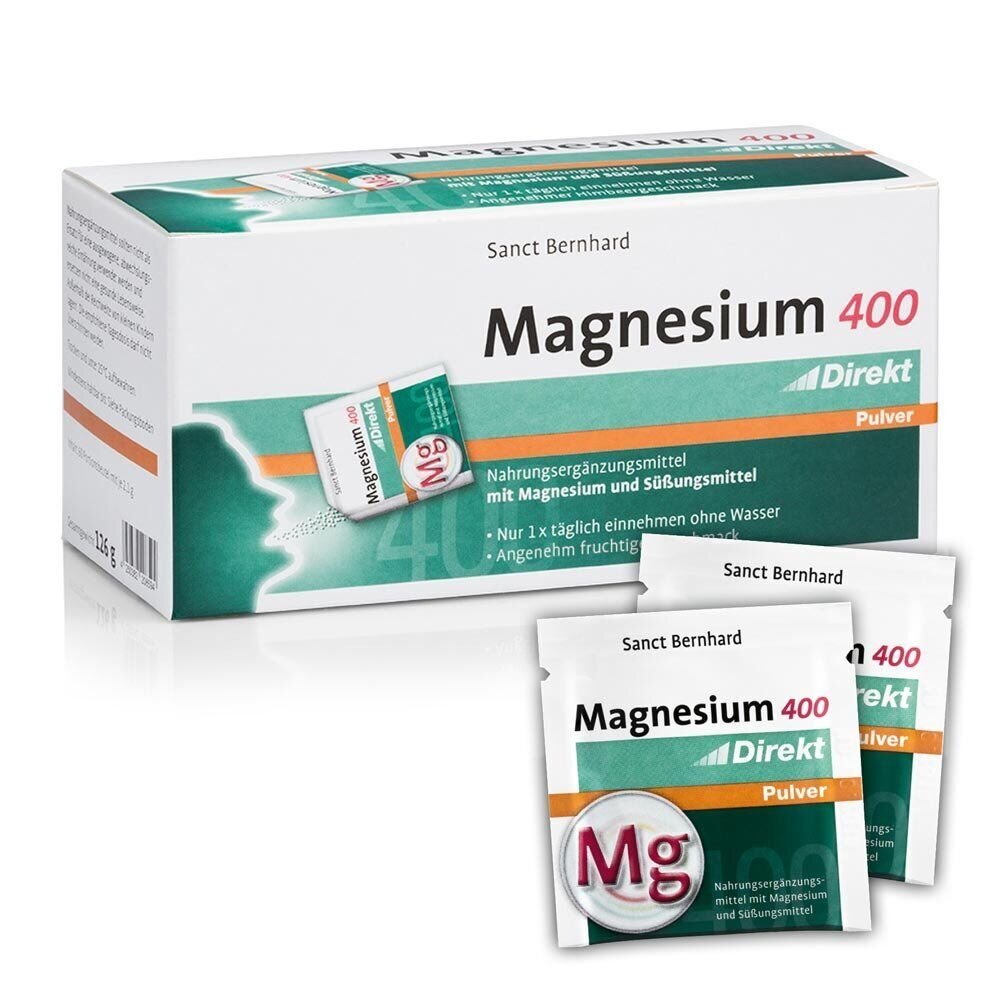 The price of SANCT BERNHARD Magnesium 400 Direkt (60 x 2.1g) sachets is cheap
