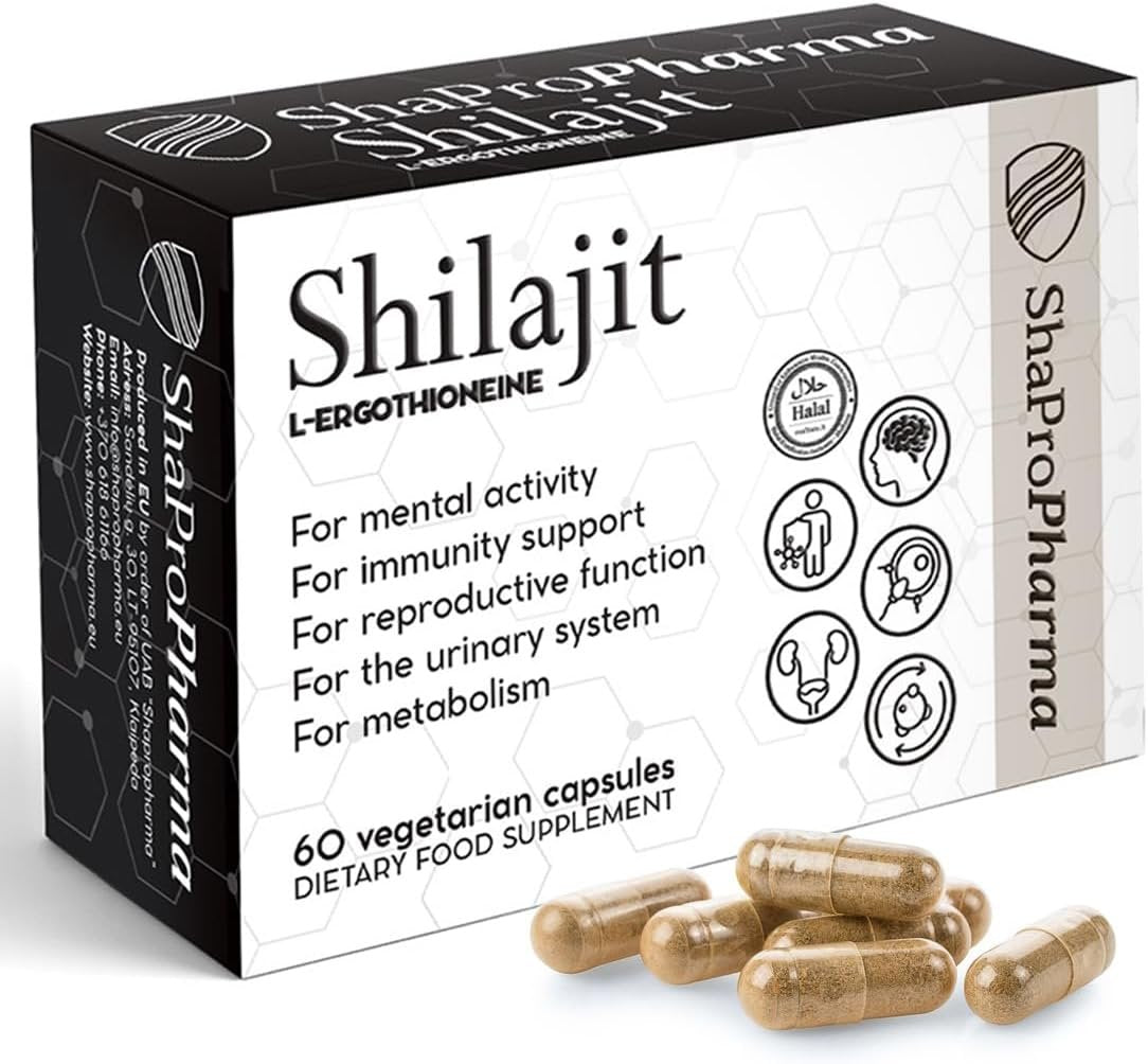 Shapropharma Shilajit L-Ergothioneine 60 taimetoidukapsli hind