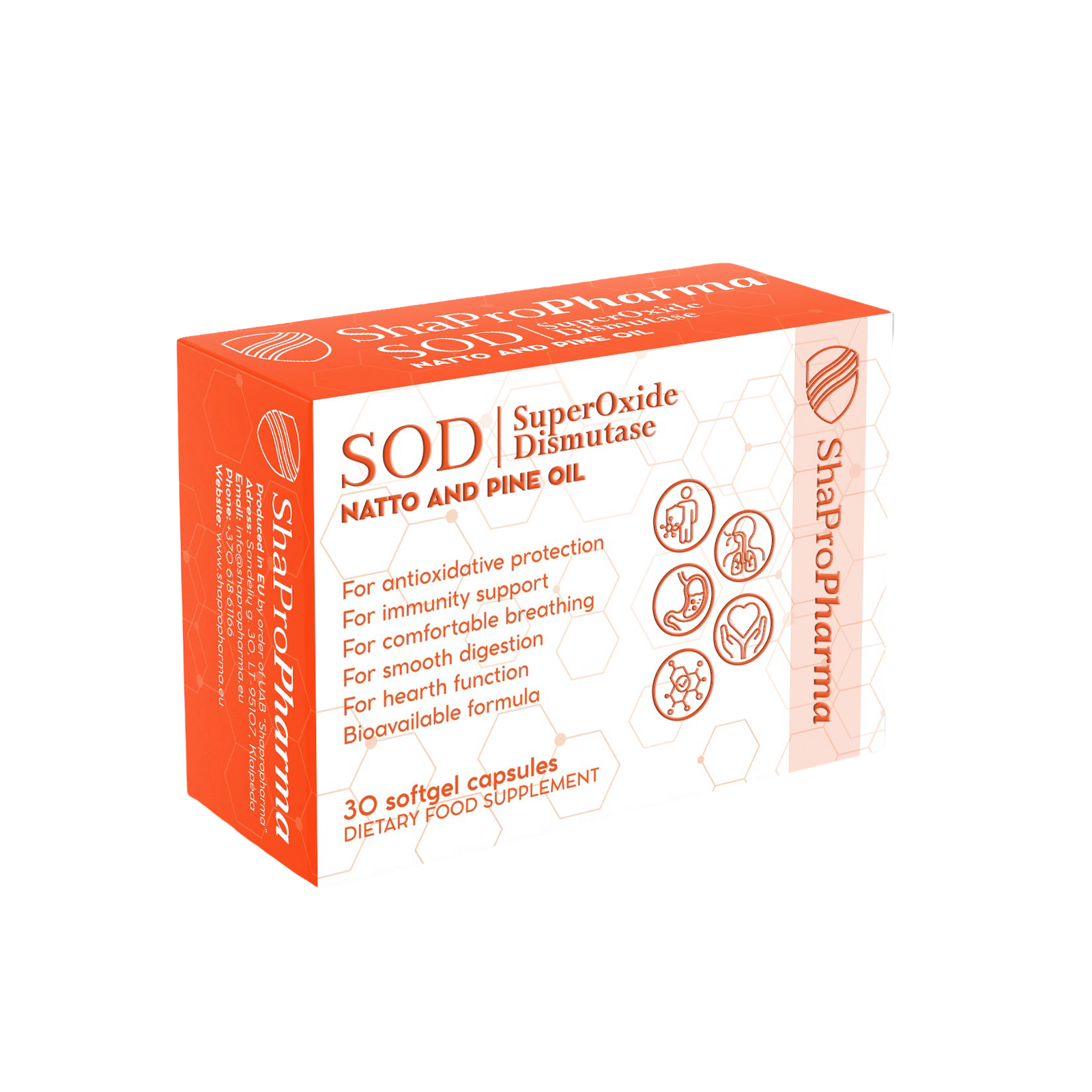 Shapropharma SOD (Superoksiiddismutaas + Natto + harilik mänd) 30 kapslit hind