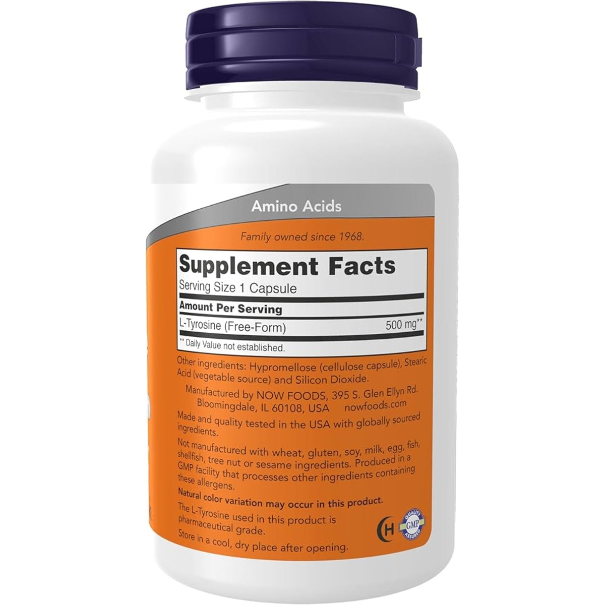 NOW Foods L-Tyrosine - 500mg - 120 caps