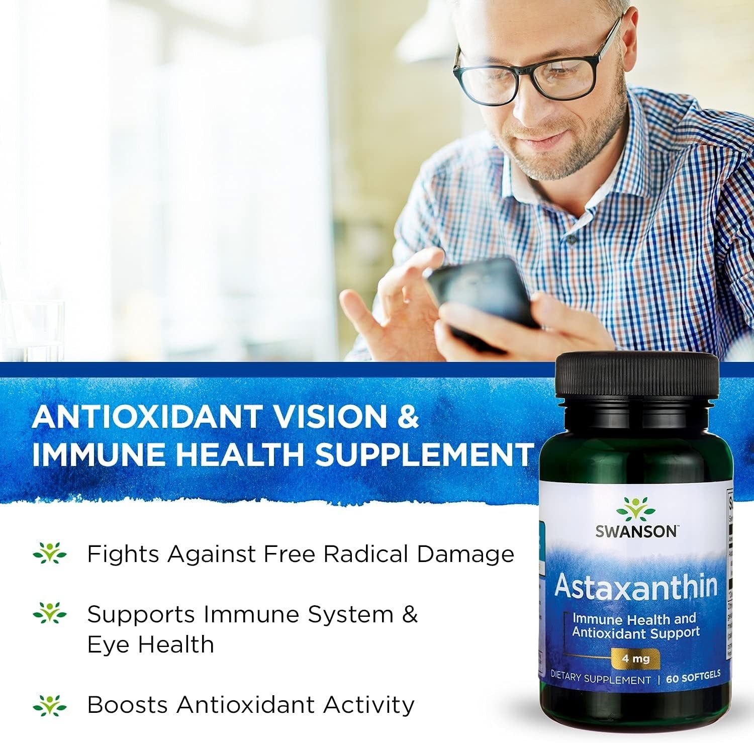 Benefits of Swanson Astaxanthin 4mg 60caps