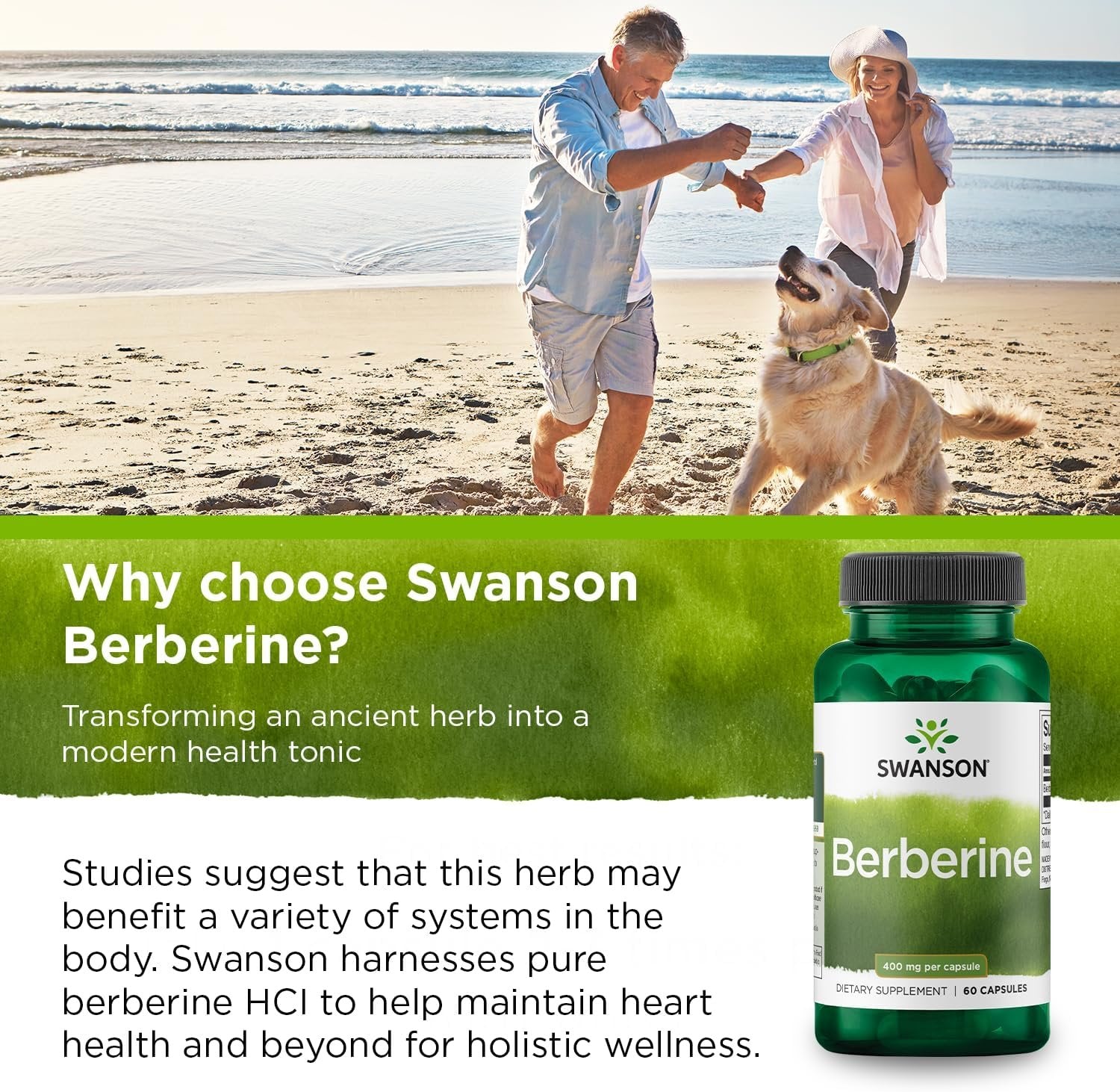 Swanson Berberine, 400mg - 60 kapslit