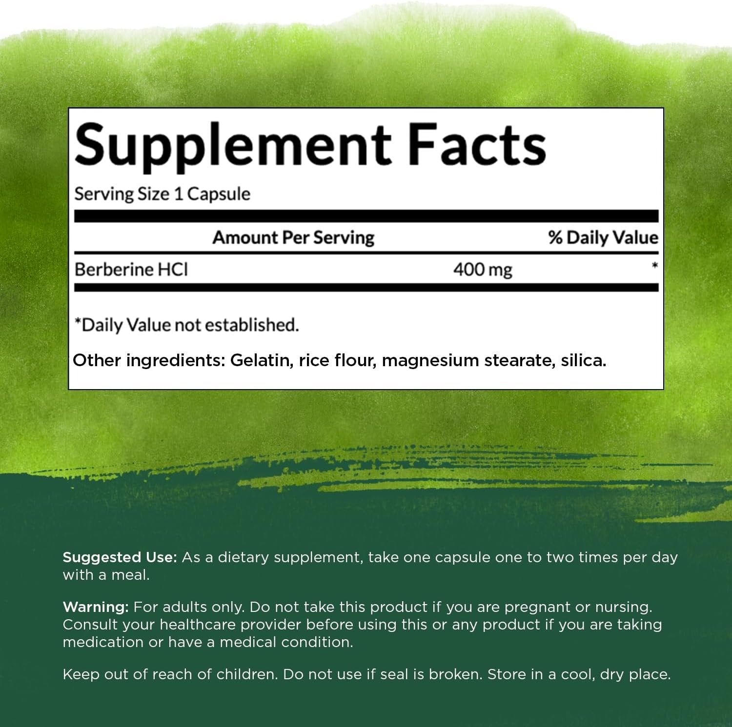 Swanson Berberine, 400 mg - 60 kapsli koostis