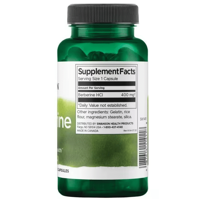 Swanson Berberine, 400 mg - 60 kapsli koostis
