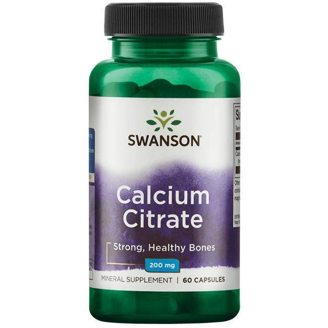 Swanson kaltsiumtsitraat 200 mg 60 kapslit
