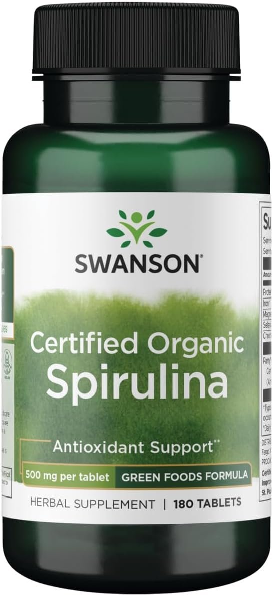 Swanson Certified Organic Spirulina hind - 180 tabletti