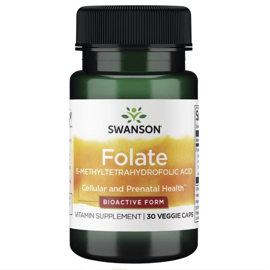 Swansoni folaat (5-metüültetrahüdrofoolhape), 400 mcg - 30 vcps