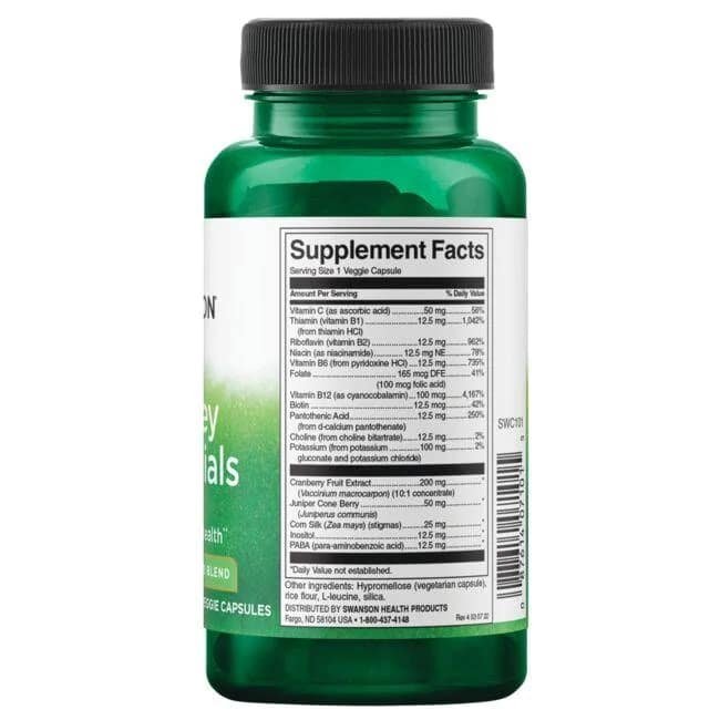 Swanson Kidney Essentials 60 Veg kapslit on pakitud karpi