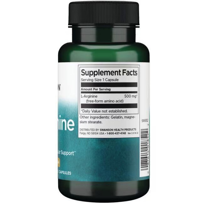 Swanson L-Arginine, 500mg - 100 caps hind koostis