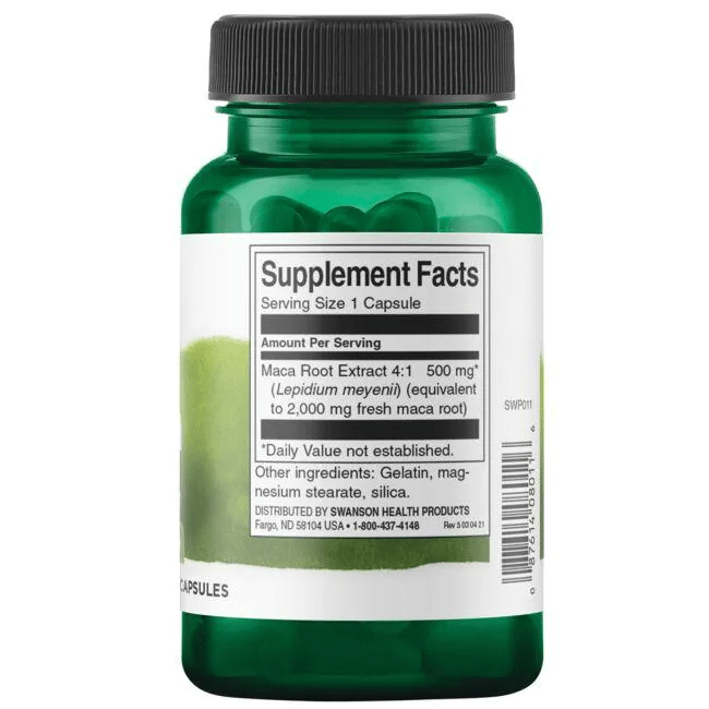 Swanson MACA Sexual Health 500 mg 60 kapsli koostise hind
