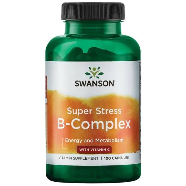 Swanson Super Stress B-Complex Vitamin C 100 caps