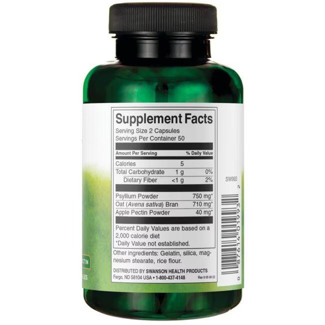 Swanson Tri-Fiber Complex Digestive Health 100 kapsli koostis