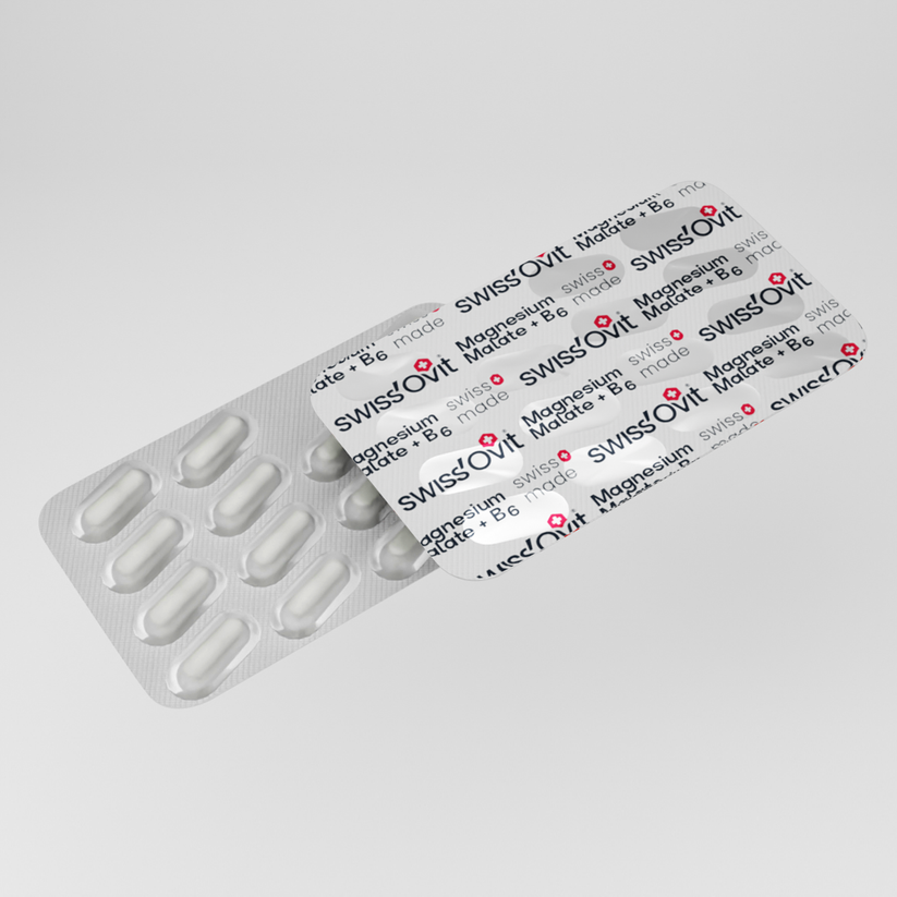 SwissOvit Magnesium Malate + Vitamin B6 30 caps blisters