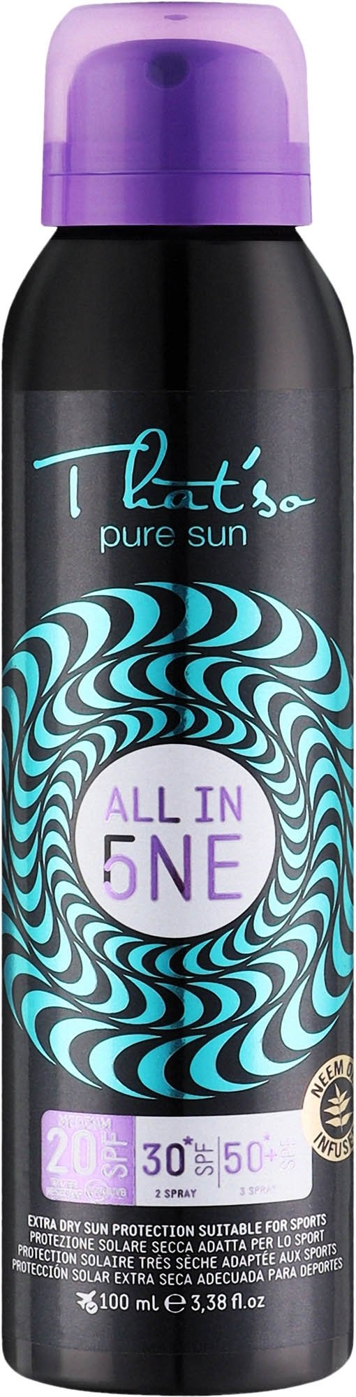 Hind on kõik ühes Sport Extra Dry SPF 203050+ – Extra Dry päikesekaitsesprei